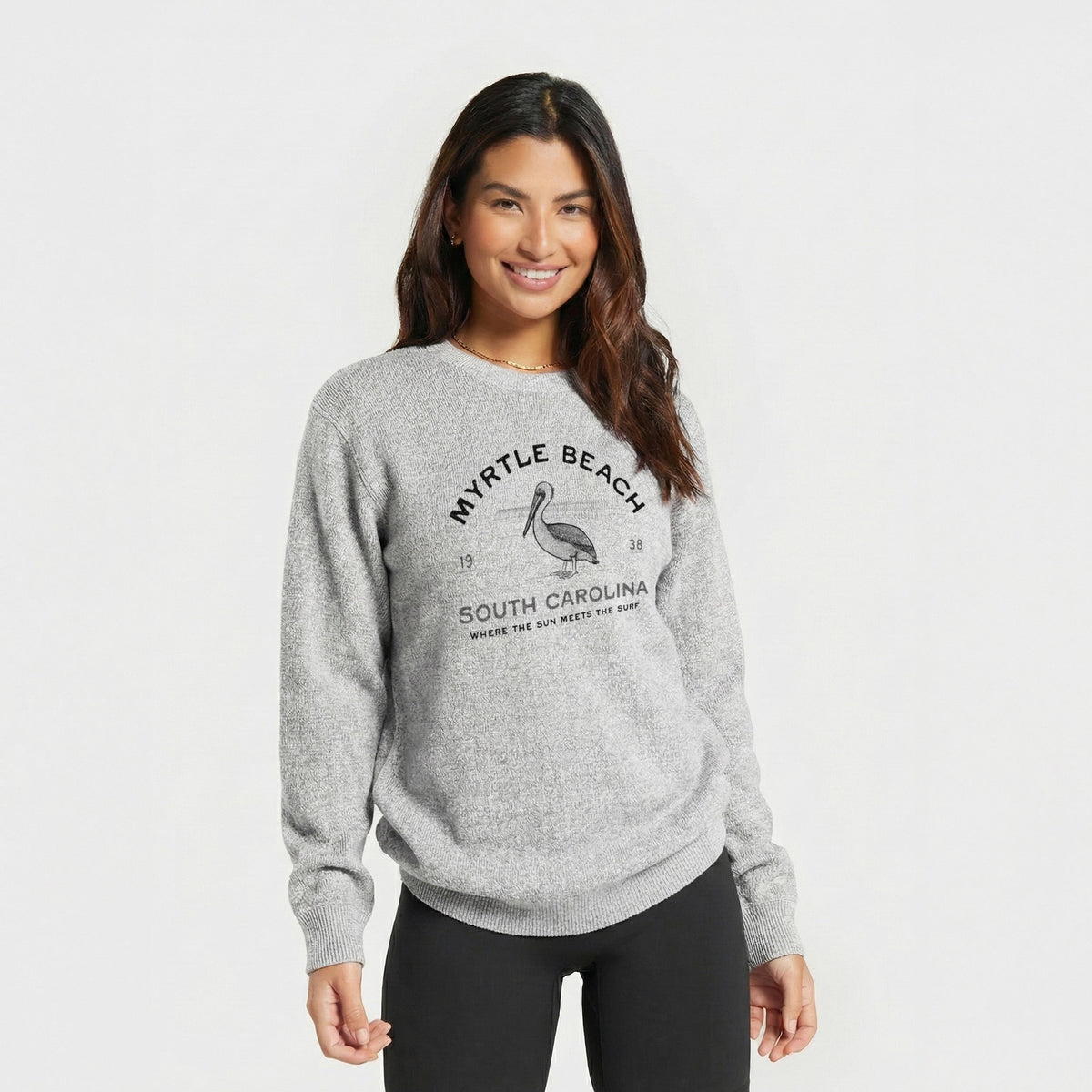 Myrtle Beach Pelican - Knit Sweatshirt