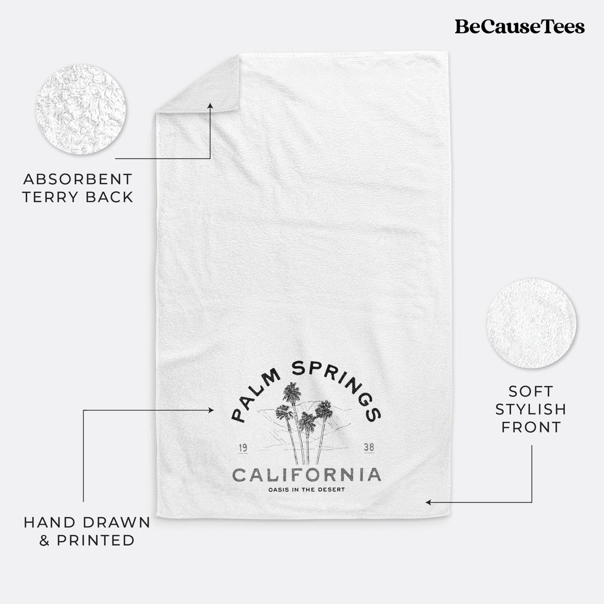 Palm Springs Palms Premium Decorative Hand Towel