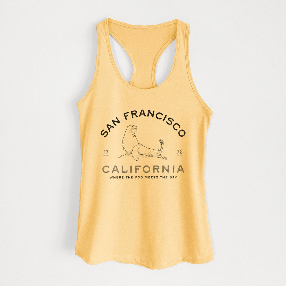 San Francisco California - Sea Lion - Women's Racerback Tanktop