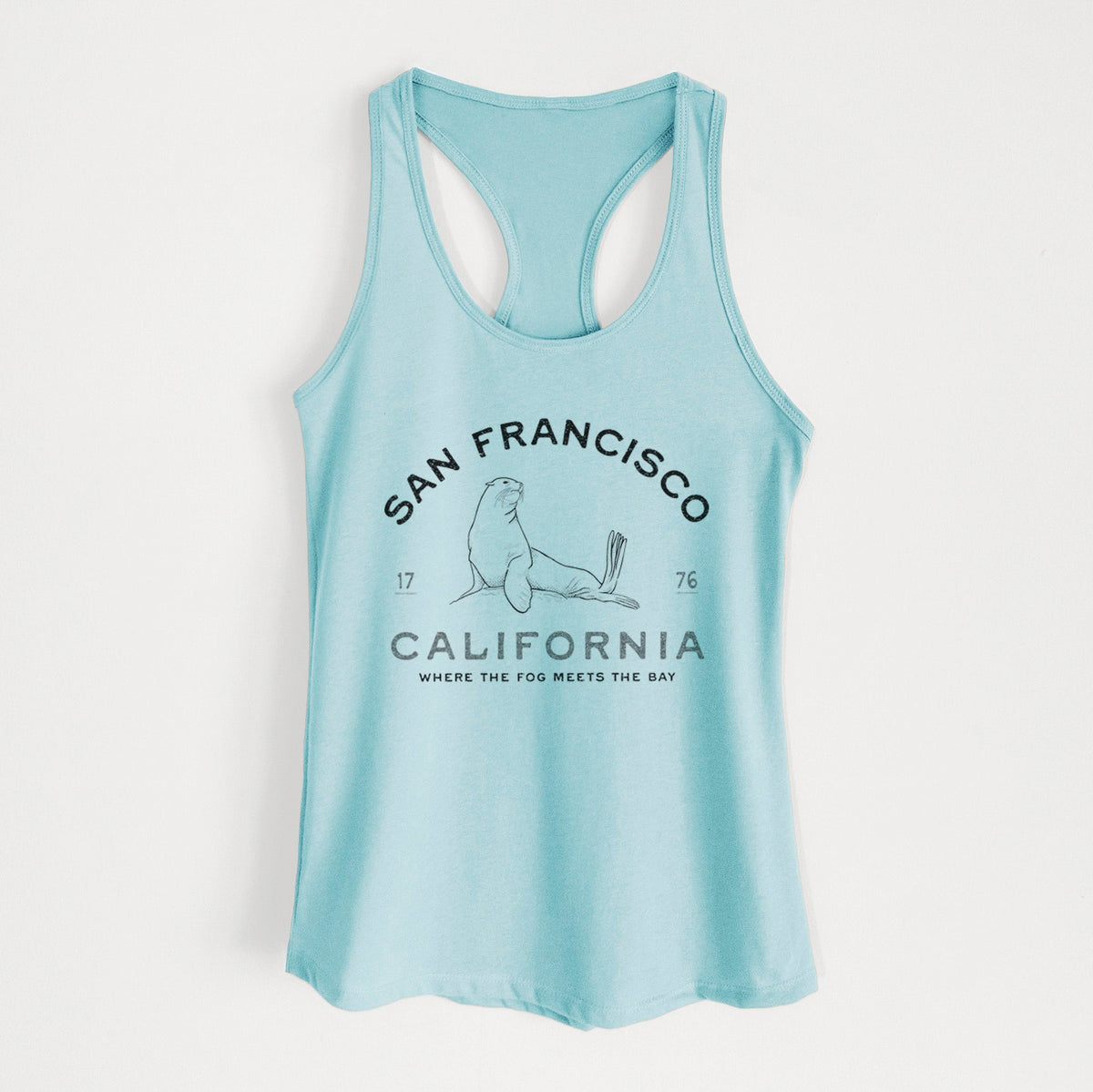 San Francisco California - Sea Lion - Women's Racerback Tanktop