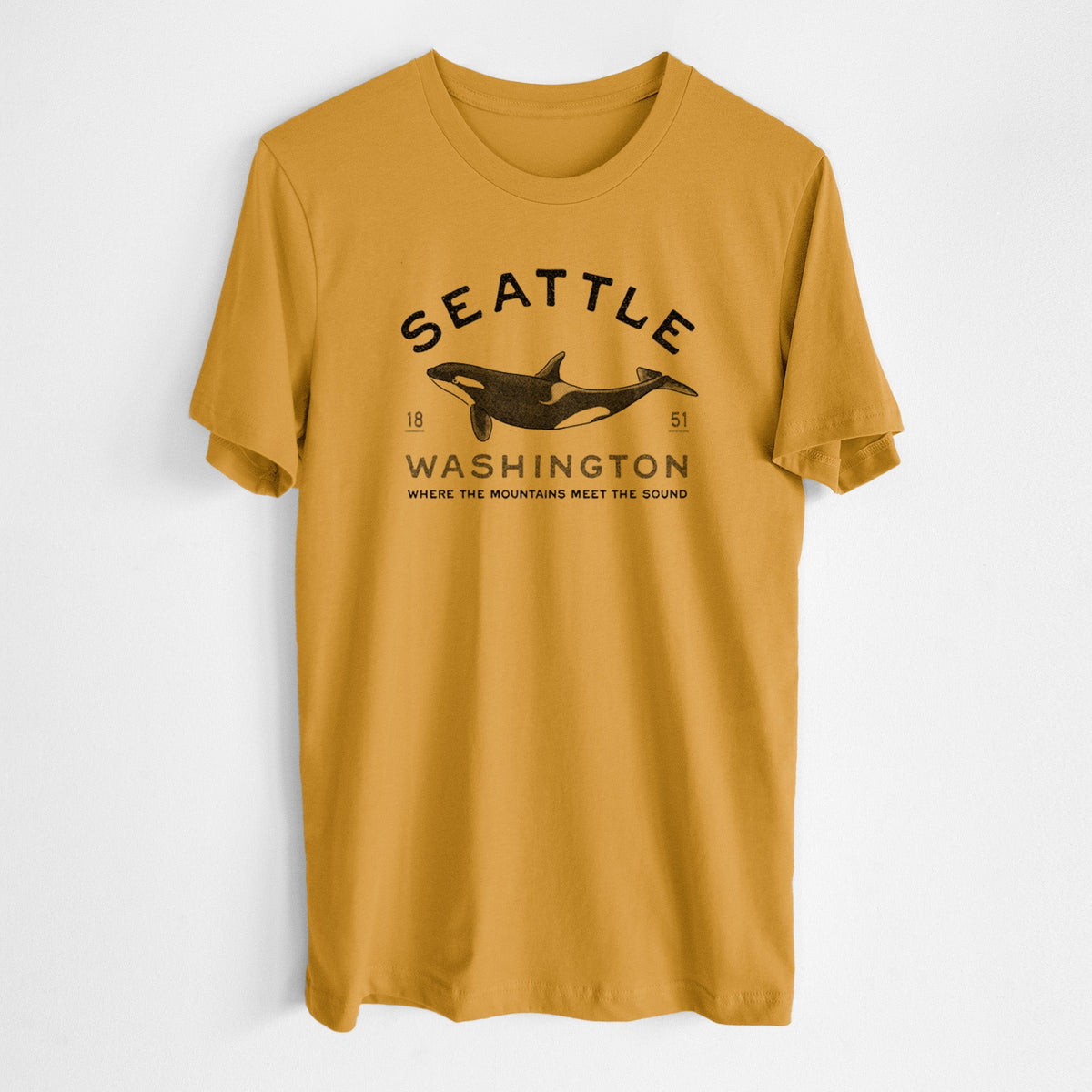 Seattle Washington - Orca - Lightweight 100% Cotton Unisex Crewneck