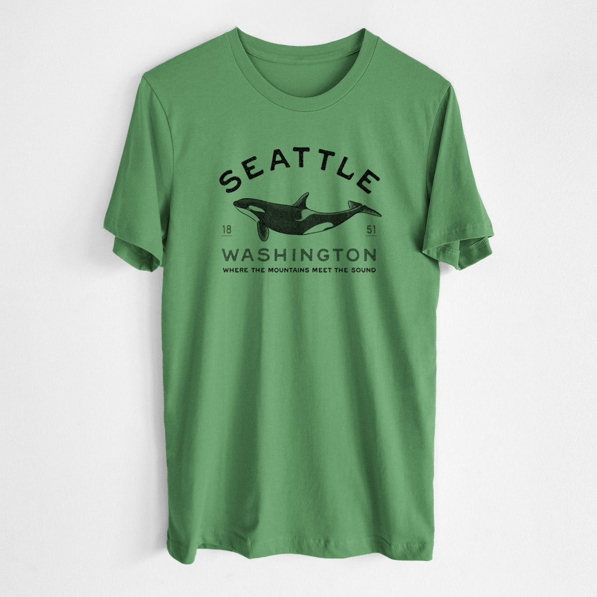 Seattle Washington - Orca - Lightweight 100% Cotton Unisex Crewneck