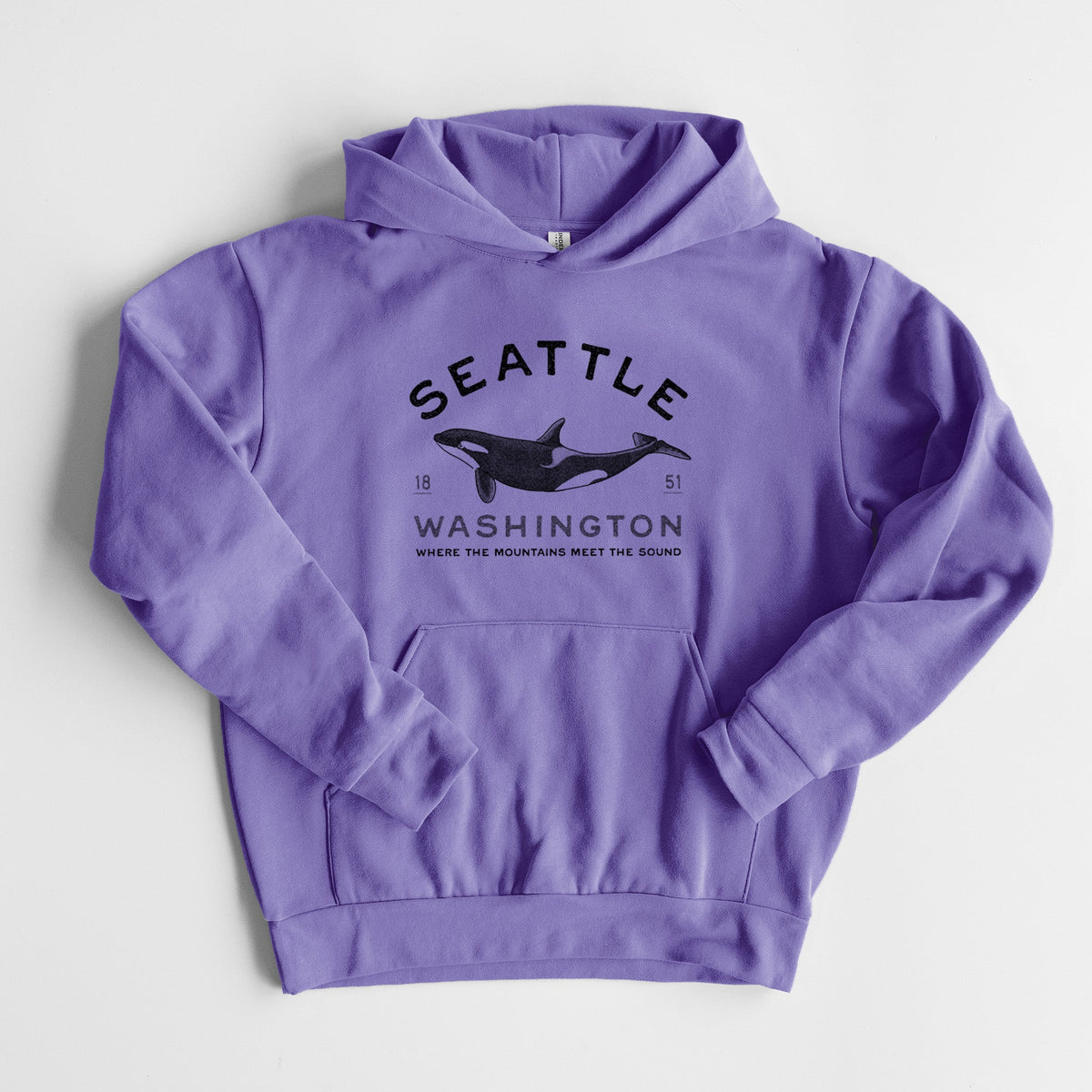 Seattle Washington - Orca  - Statement Midweight Hoodie