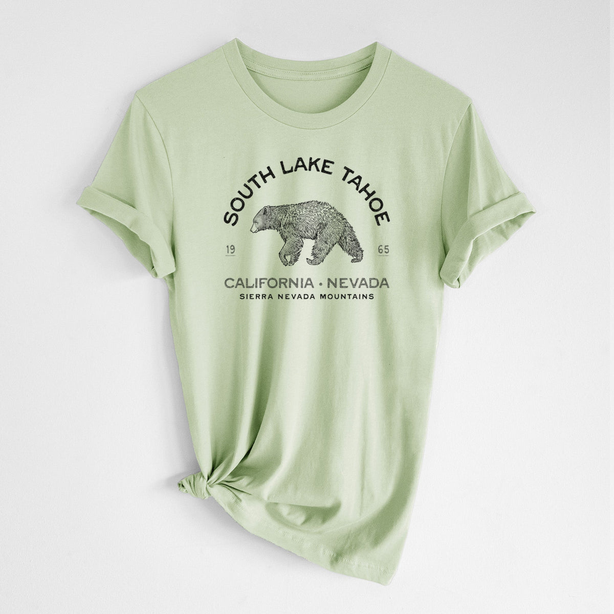 South Lake Tahoe Black Bear - Lightweight 100% Cotton Unisex Crewneck