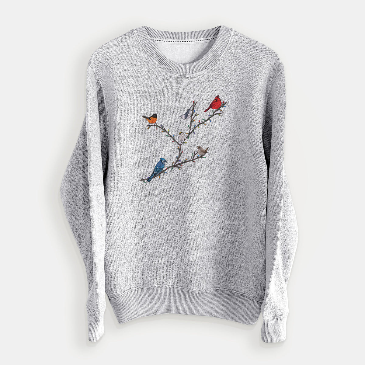 Christmas Backyard Birds - Knit Sweatshirt