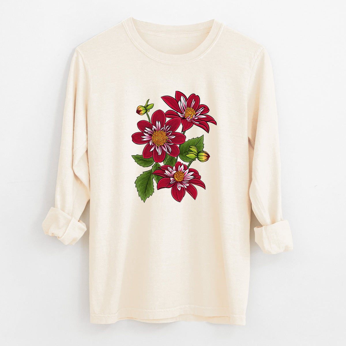 Dahlia Collarette - Night Butterfly - Unisex Comfort Colors 100% Cotton Long Sleeve