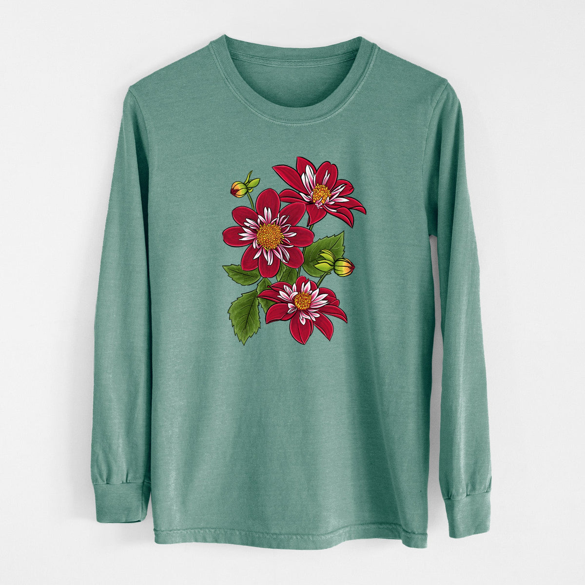 Dahlia Collarette - Night Butterfly - Unisex Comfort Colors 100% Cotton Long Sleeve