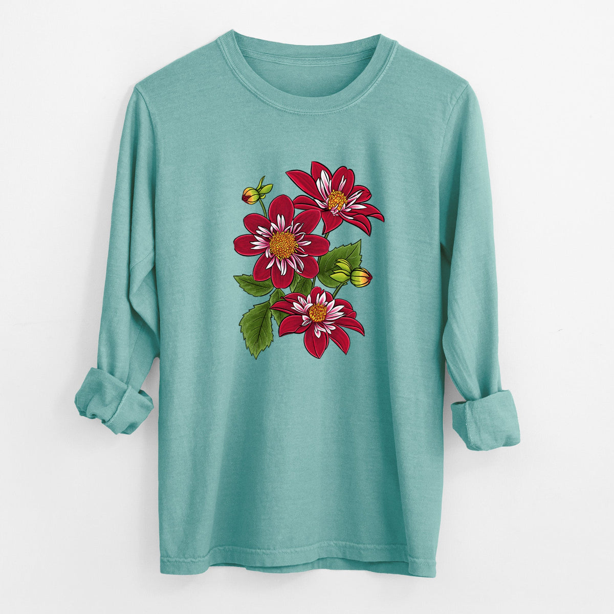 Dahlia Collarette - Night Butterfly - Unisex Comfort Colors 100% Cotton Long Sleeve