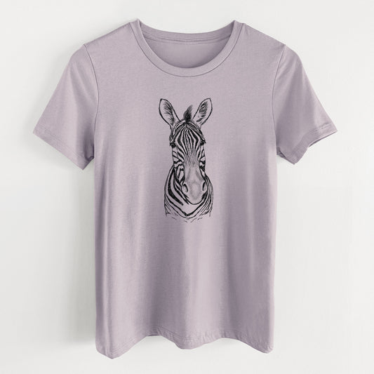 Damara Zebra - Equus quagga antiquorum - Women's Lightweight Relaxed Fit 100% Cotton Crewneck