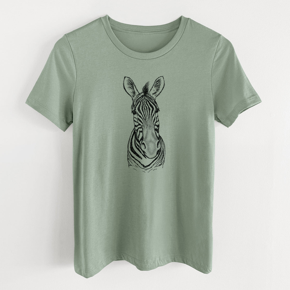Damara Zebra - Equus quagga antiquorum - Women's Lightweight Relaxed Fit 100% Cotton Crewneck