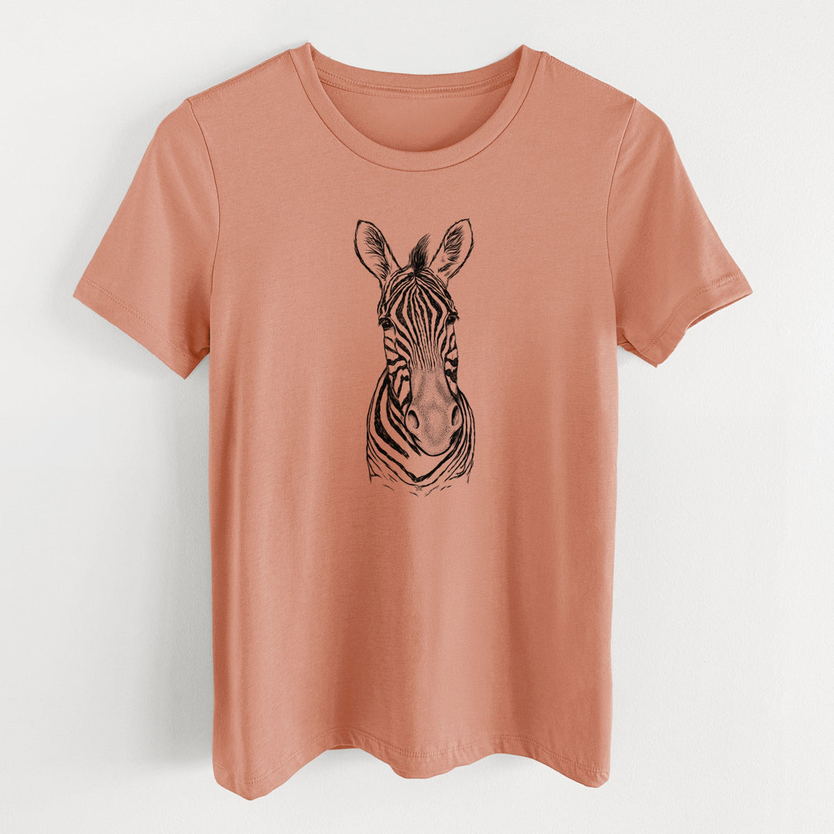 Damara Zebra - Equus quagga antiquorum - Women's Lightweight Relaxed Fit 100% Cotton Crewneck