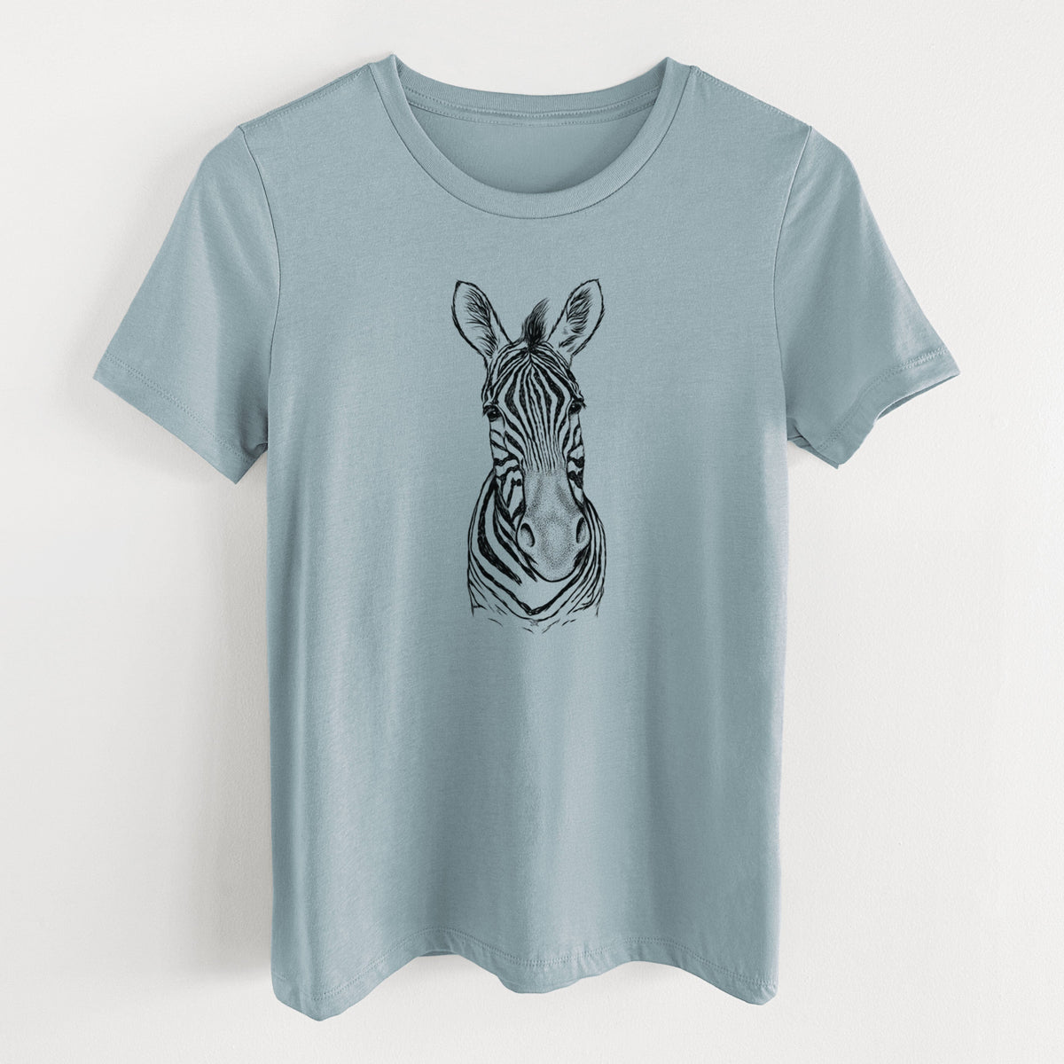 Damara Zebra - Equus quagga antiquorum - Women's Lightweight Relaxed Fit 100% Cotton Crewneck