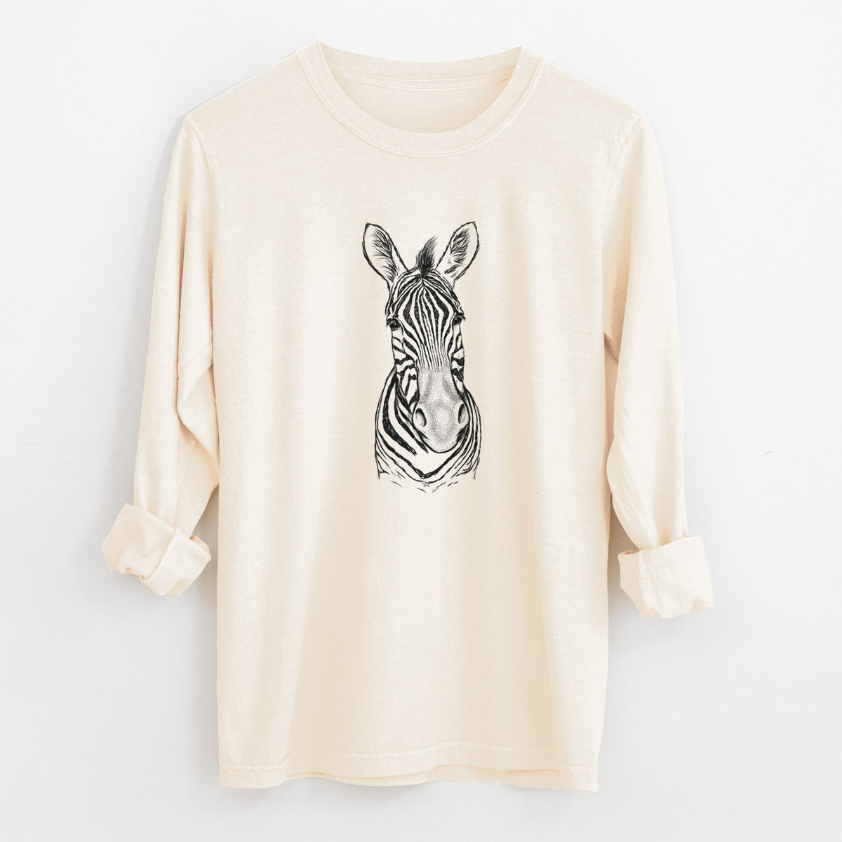 Damara Zebra - Equus quagga antiquorum - Unisex Comfort Colors 100% Cotton Long Sleeve