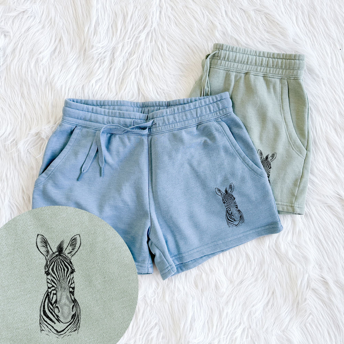 Damara Zebra - Equus quagga antiquorum - Women's Cali Wave Shorts
