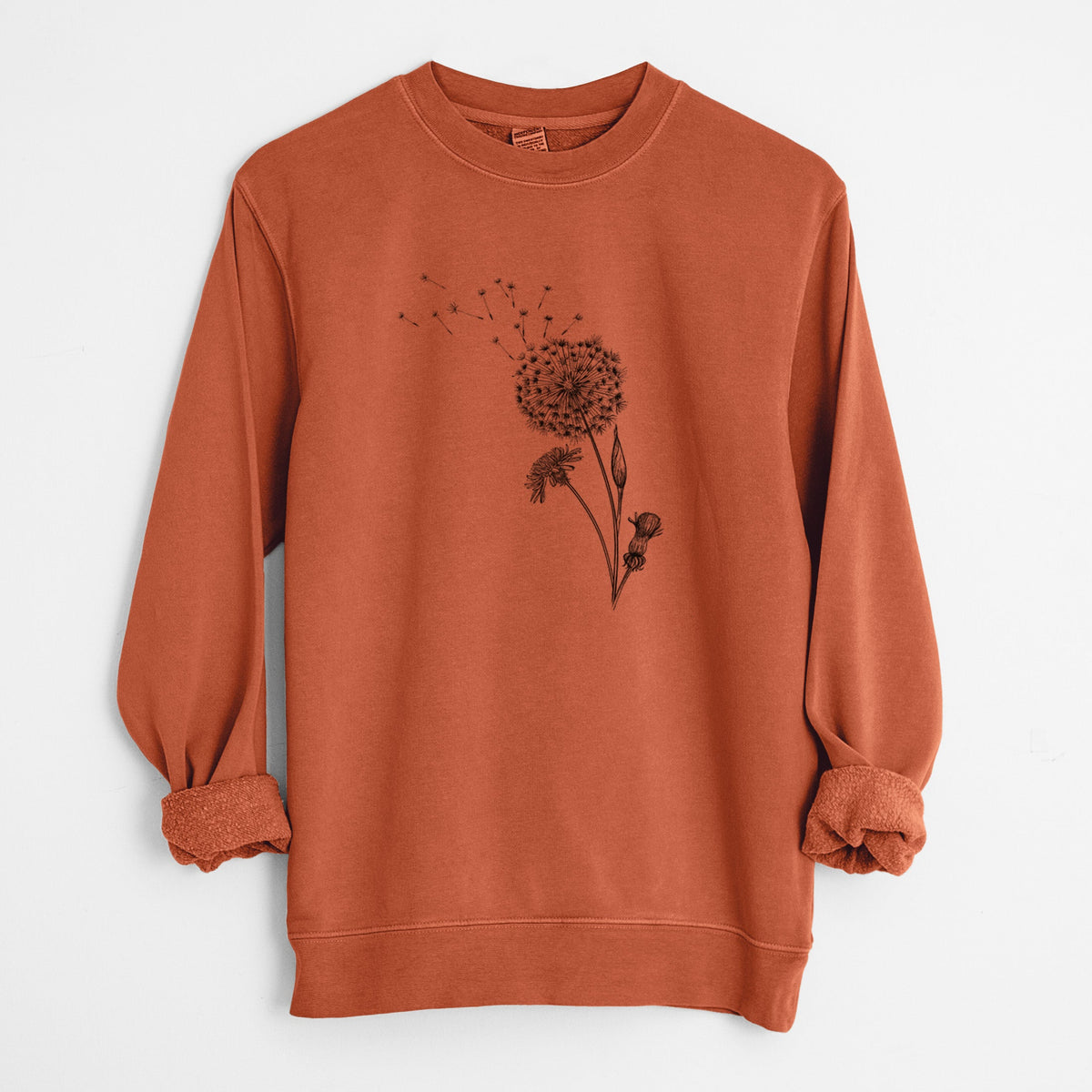 Common Dandelion - Taraxacum officinale - Unisex Pigment Dyed Crew Sweatshirt
