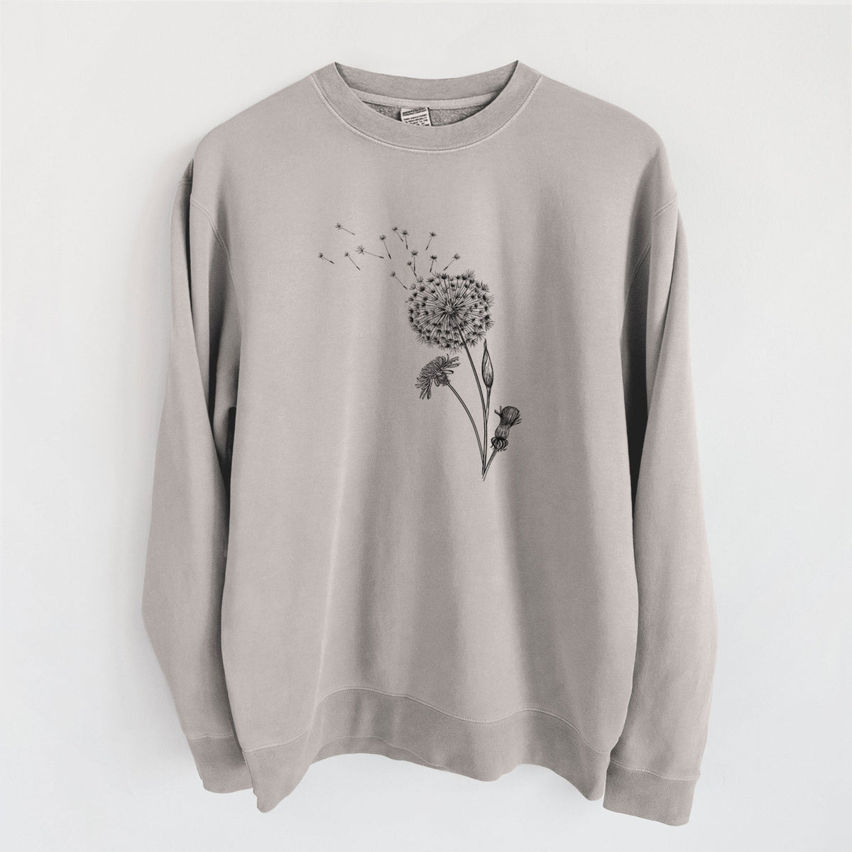 Common Dandelion - Taraxacum officinale - Unisex Pigment Dyed Crew Sweatshirt