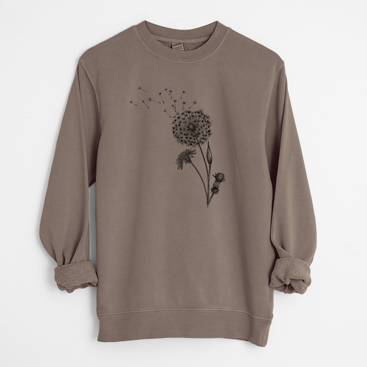 Common Dandelion - Taraxacum officinale - Unisex Pigment Dyed Crew Sweatshirt