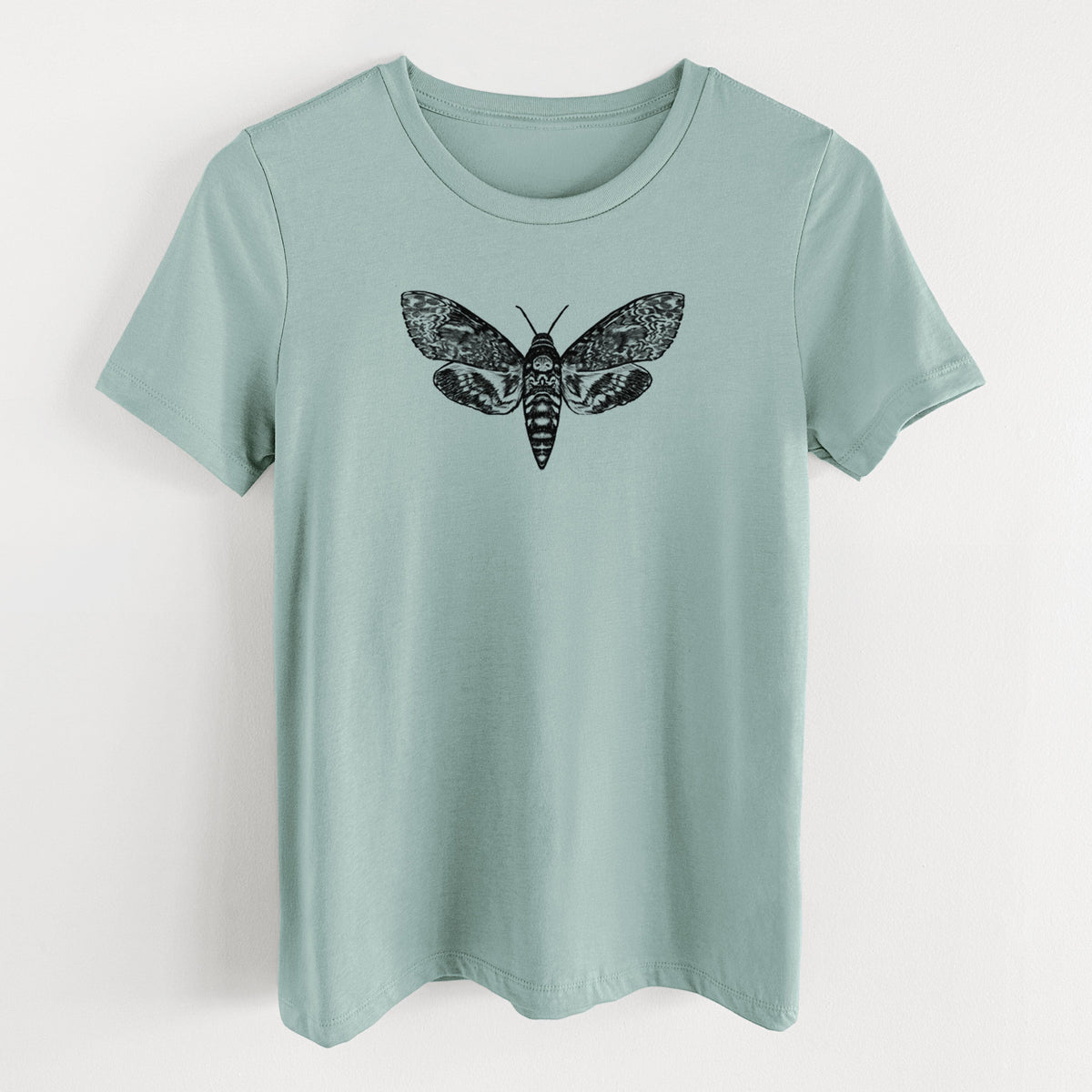 Death's-head Hawkmoth - Acherontia atropos - Women's Lightweight Relaxed Fit 100% Cotton Crewneck