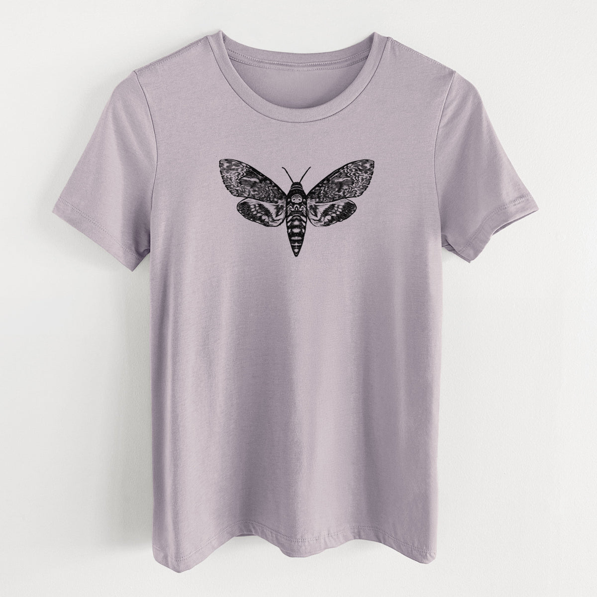 Death's-head Hawkmoth - Acherontia atropos - Women's Lightweight Relaxed Fit 100% Cotton Crewneck