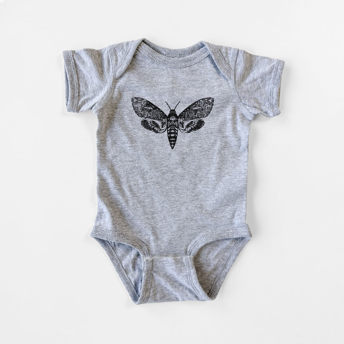 Death's-head Hawkmoth - Acherontia atropos - Baby Fine Jersey Bodysuit