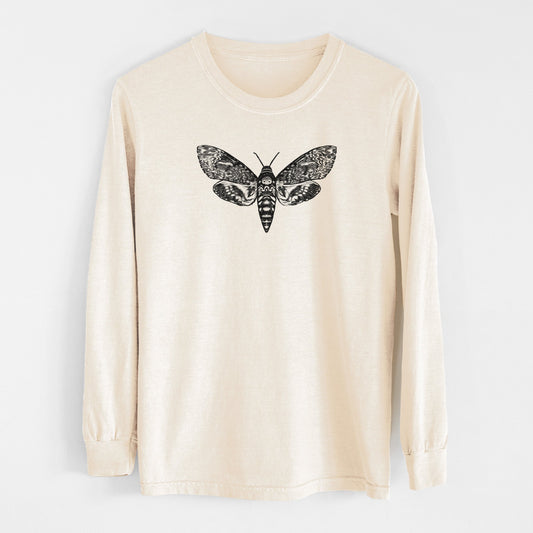 Death's-head Hawkmoth - Acherontia atropos - Unisex Comfort Colors 100% Cotton Long Sleeve