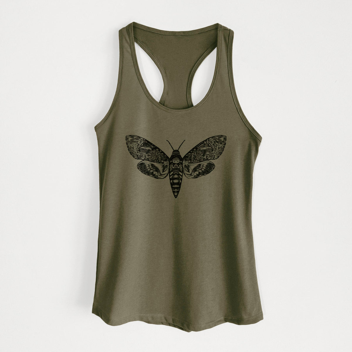 Death's-head Hawkmoth - Acherontia atropos - Women's Racerback Tanktop