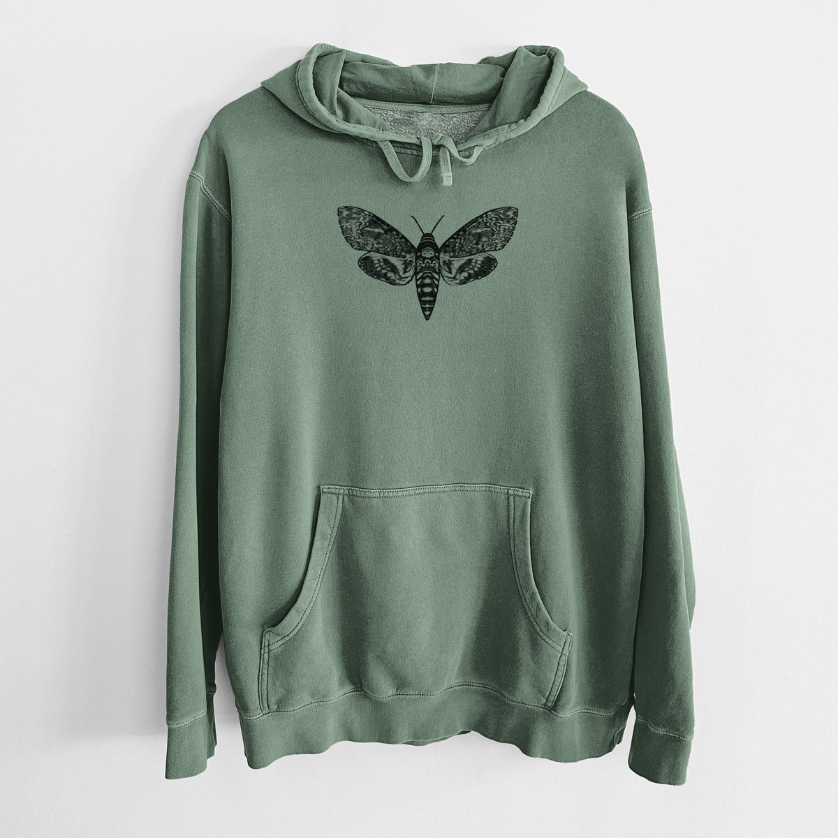 Death's-head Hawkmoth - Acherontia atropos - Unisex Pigment Dyed Hoodie