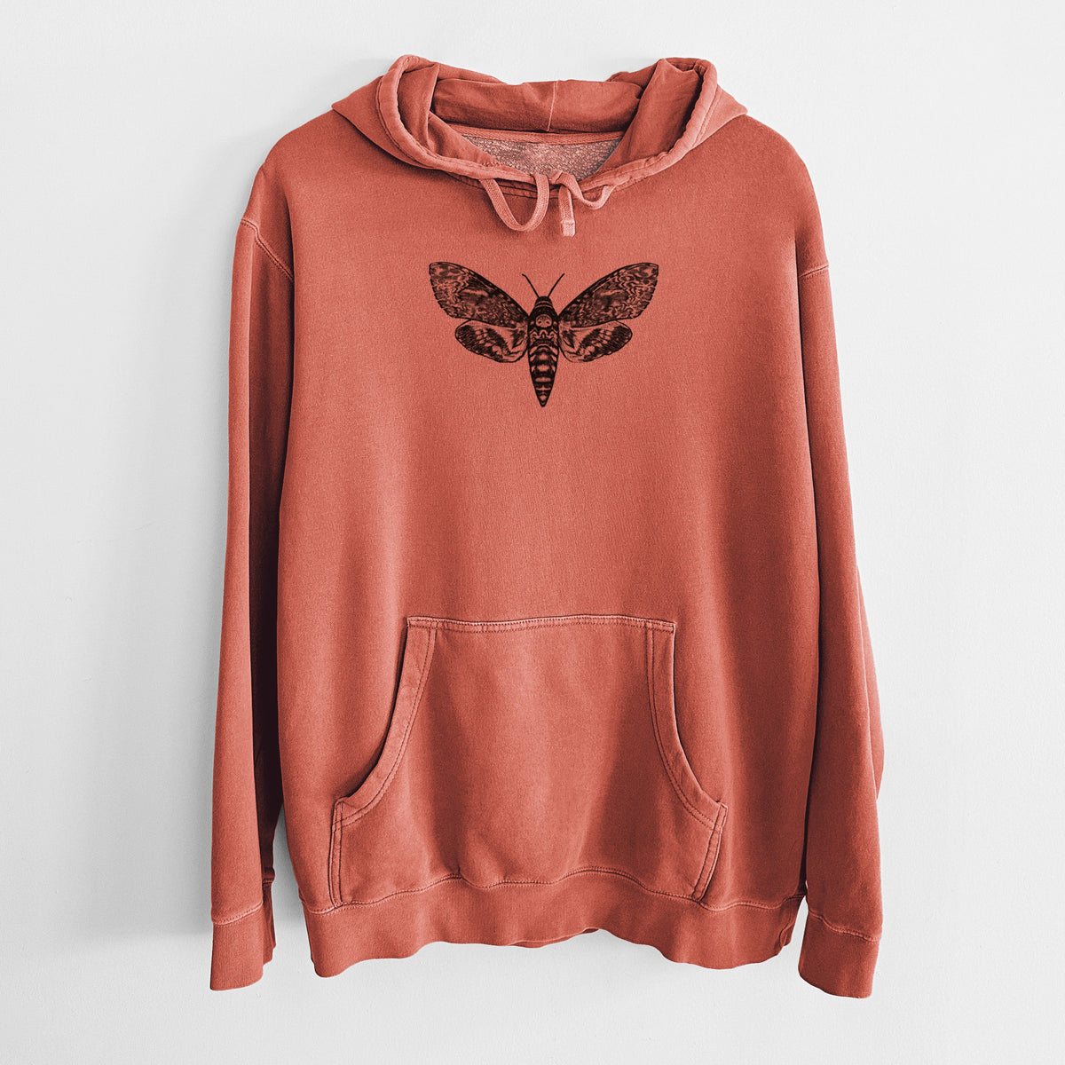 Death's-head Hawkmoth - Acherontia atropos - Unisex Pigment Dyed Hoodie