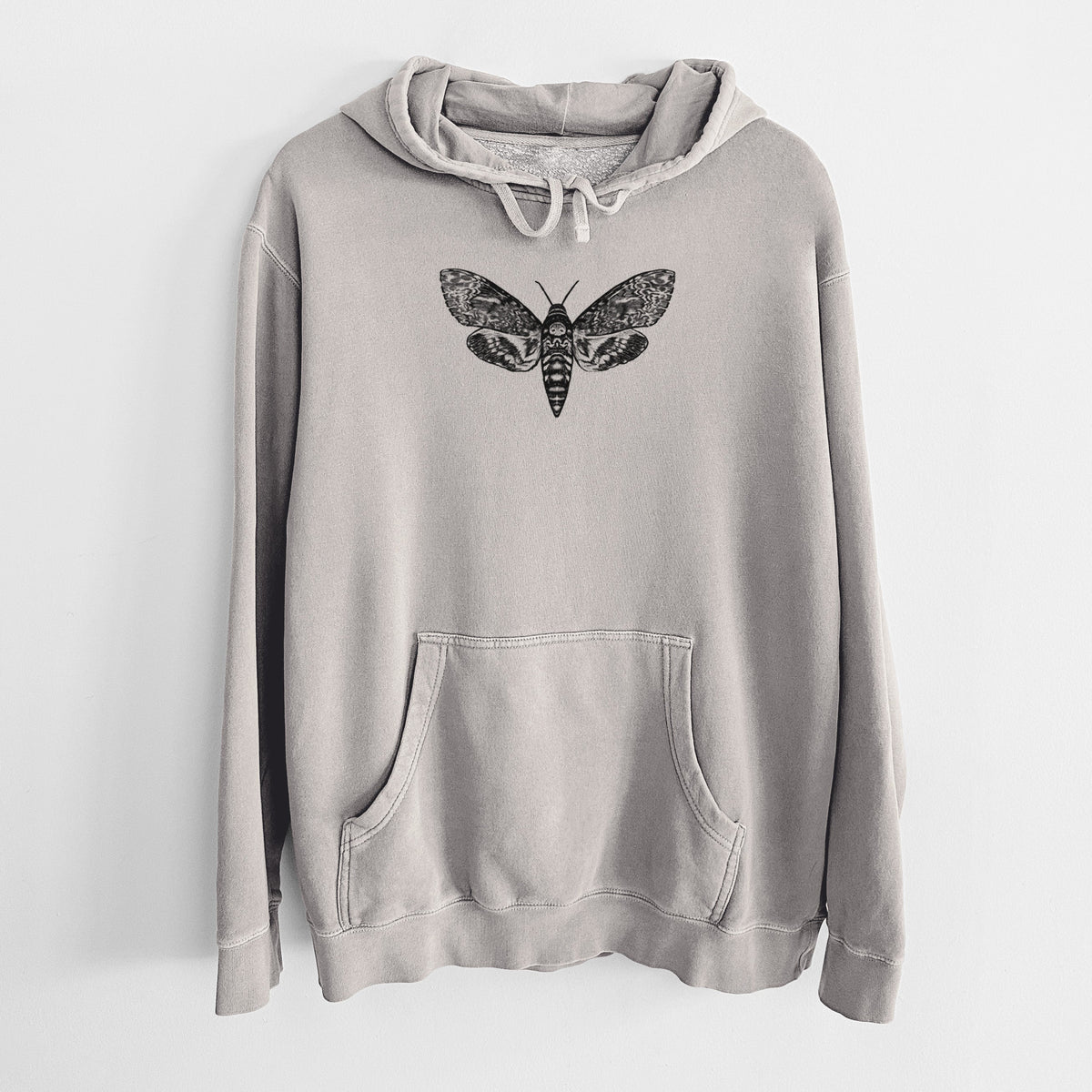 Death's-head Hawkmoth - Acherontia atropos - Unisex Pigment Dyed Hoodie