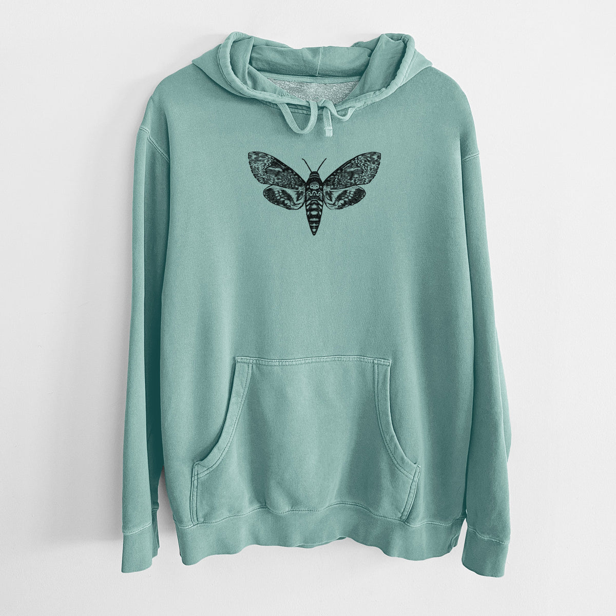 Death's-head Hawkmoth - Acherontia atropos - Unisex Pigment Dyed Hoodie