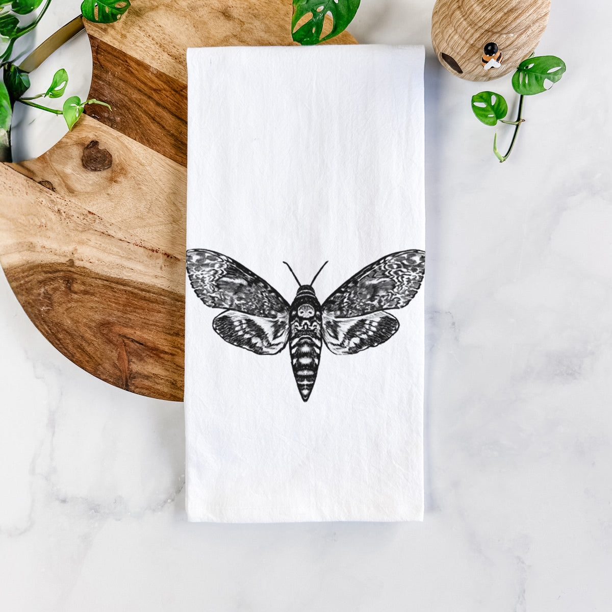 Death's-head Hawkmoth - Acherontia atropos Tea Towel