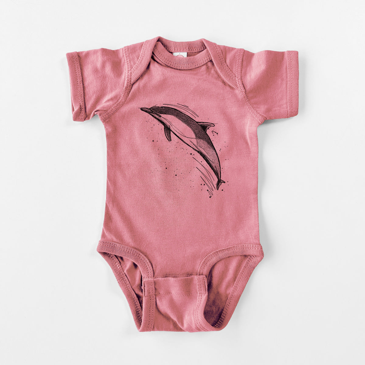 Short-Beaked Common Dolphin - Delphinus delphis - Baby Fine Jersey Bodysuit