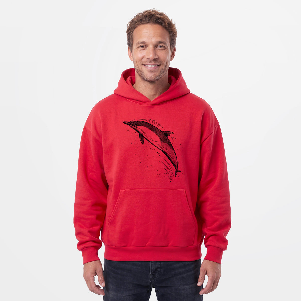 Short-Beaked Common Dolphin - Delphinus delphis  - Statement Midweight Hoodie