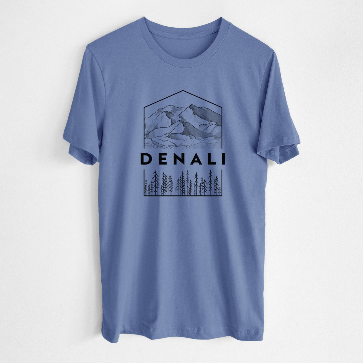 Denali Mountain - Denali National Park - Lightweight 100% Cotton Unisex Crewneck