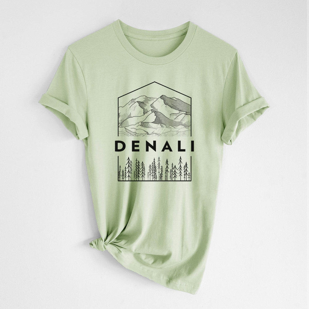 Denali Mountain - Denali National Park - Lightweight 100% Cotton Unisex Crewneck