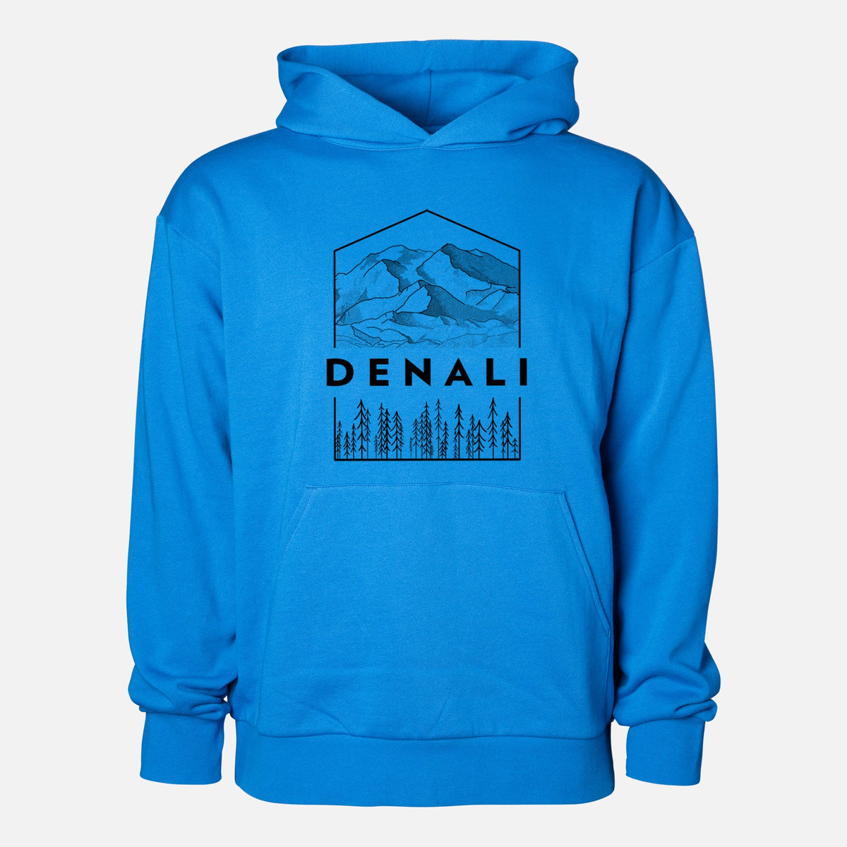 Denali Mountain - Denali National Park  - Statement Midweight Hoodie