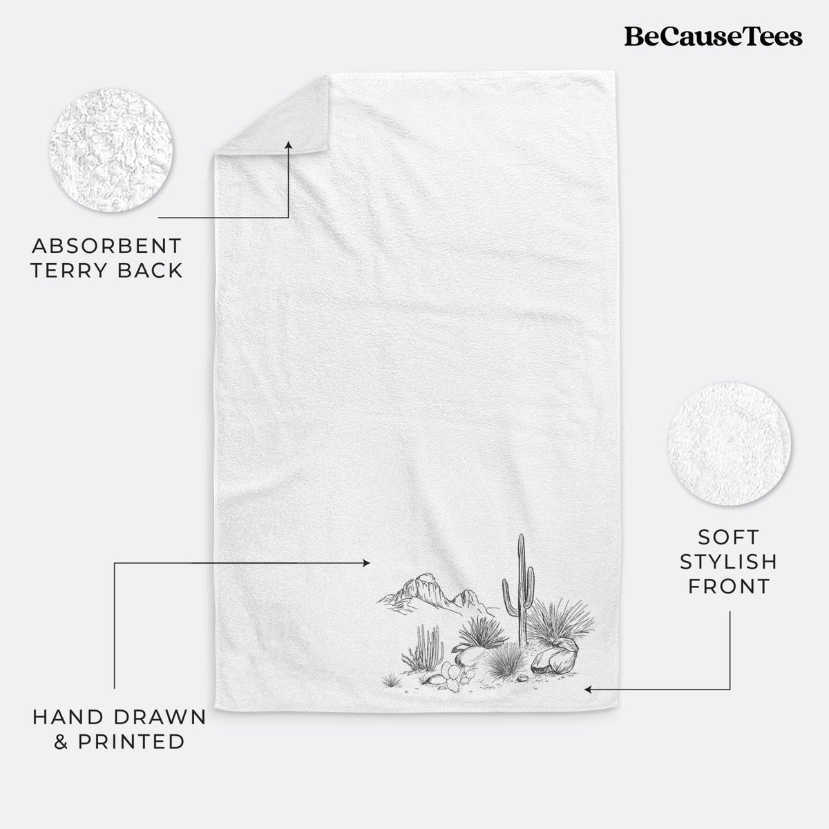Desert Landscape Premium Decorative Hand Towel