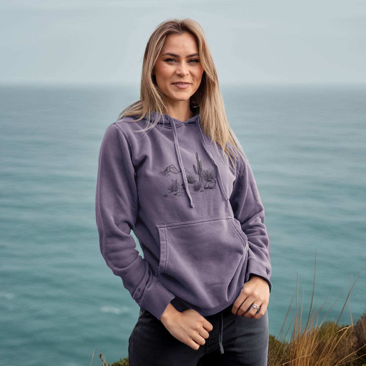 Desert Landscape - Unisex Pigment Dyed Hoodie