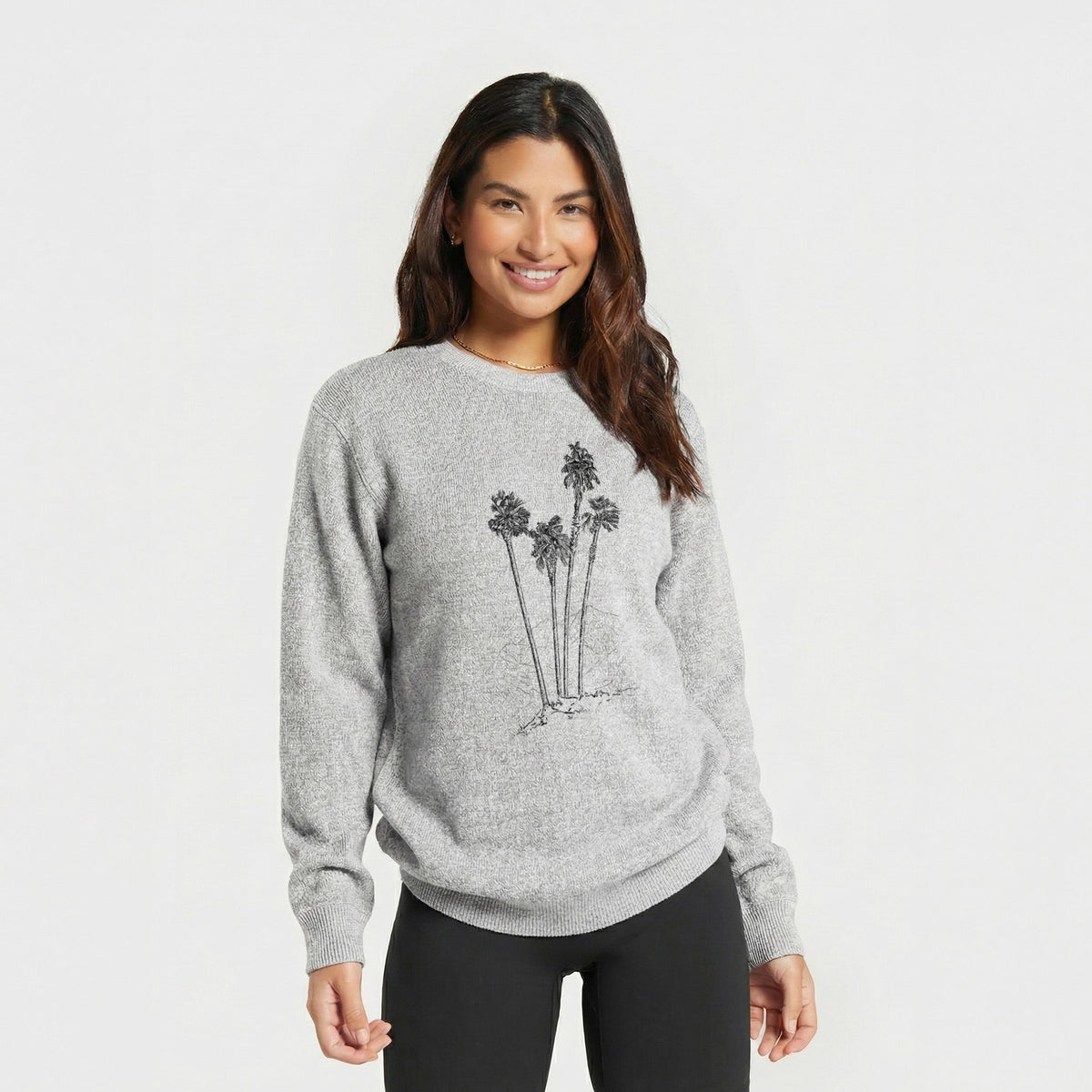 Desert Palms - Mexican Fan Palm - Washingtonia robusta - Knit Sweatshirt