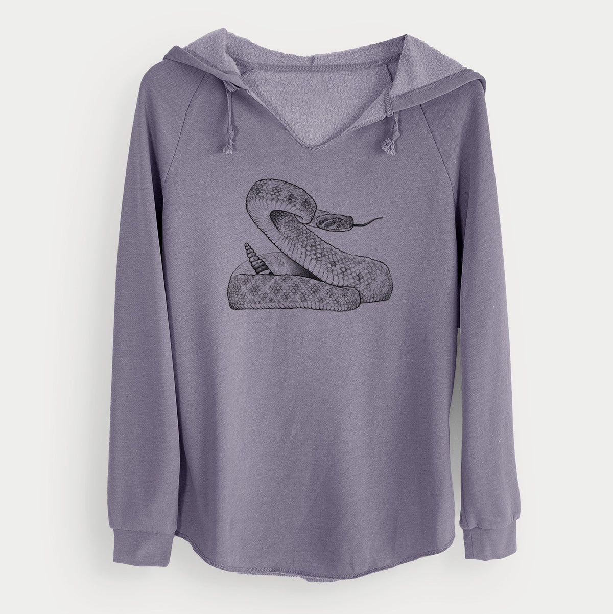 Western Diamondback Rattlesnake - Crotalus atrox - Cali Wave Hooded Sweatshirt