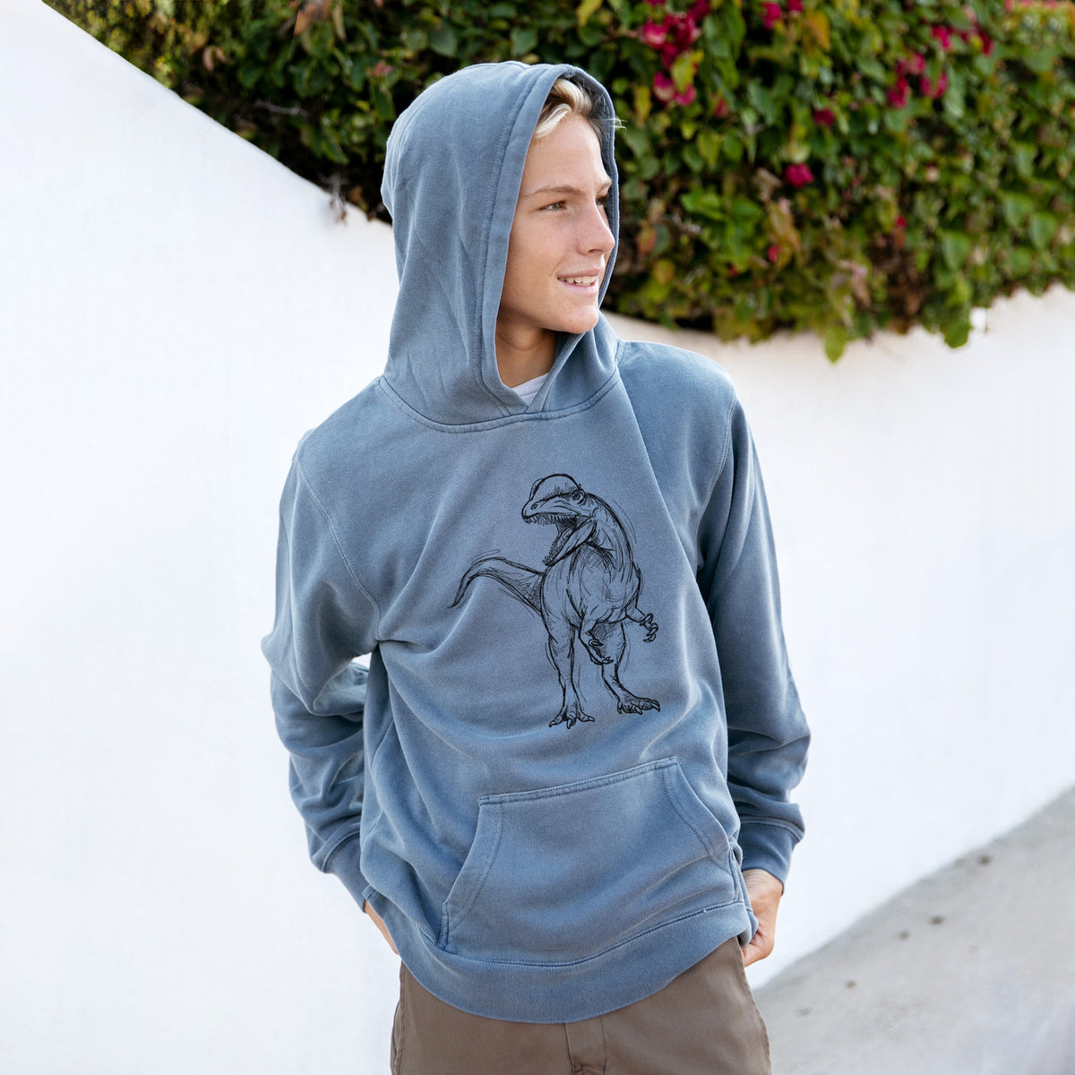 Dilophosaurus Wetherilli - Youth Pigment Dyed Hoodie