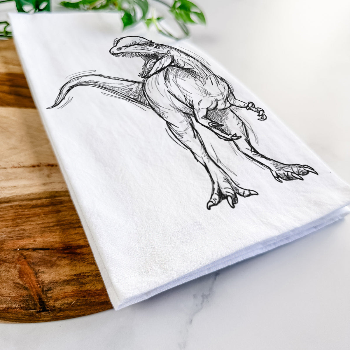Dilophosaurus Wetherilli Tea Towel