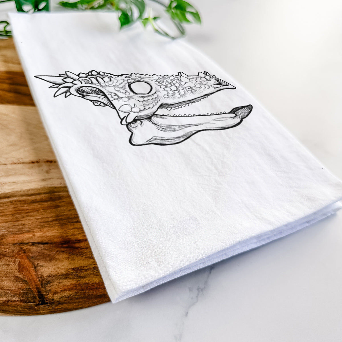 Dracorex Skull Tea Towel
