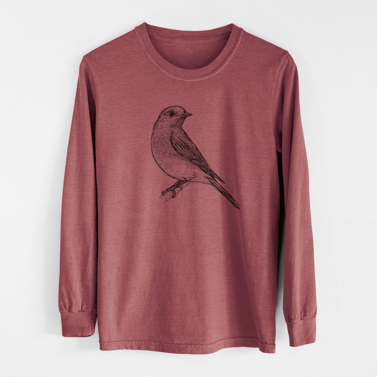 Eastern Bluebird - Sialia sialis - Unisex Comfort Colors 100% Cotton Long Sleeve