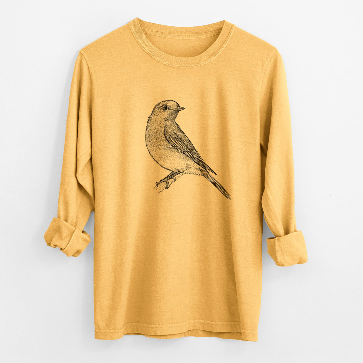 Eastern Bluebird - Sialia sialis - Unisex Comfort Colors 100% Cotton Long Sleeve