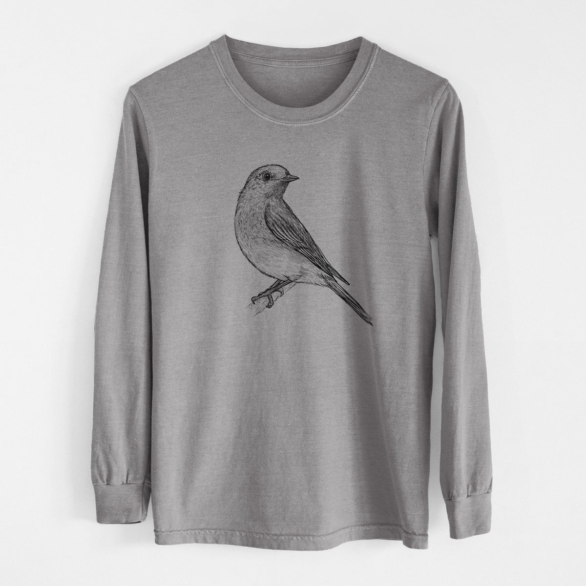 Eastern Bluebird - Sialia sialis - Unisex Comfort Colors 100% Cotton Long Sleeve