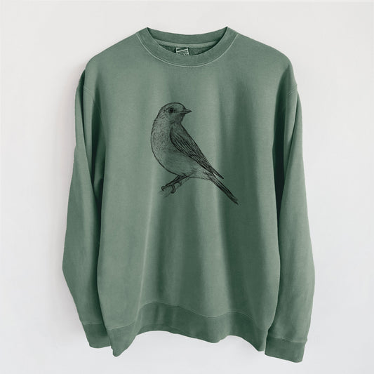 Eastern Bluebird - Sialia sialis - Unisex Pigment Dyed Crew Sweatshirt
