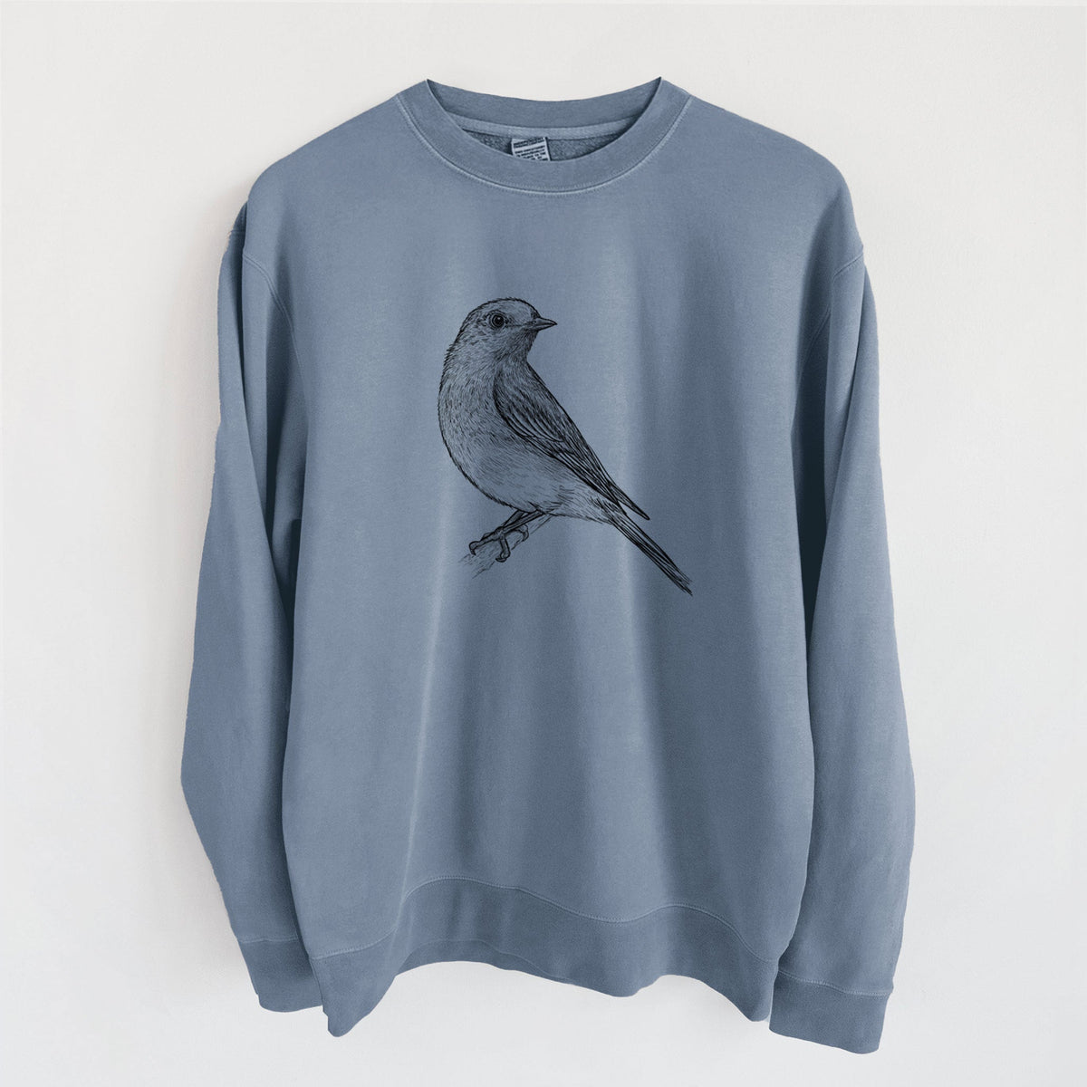 Eastern Bluebird - Sialia sialis - Unisex Pigment Dyed Crew Sweatshirt