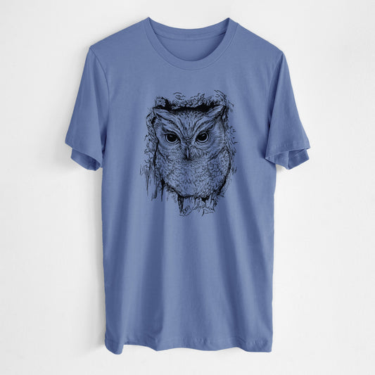 Eastern Screech Owl - Megascops asio - Lightweight 100% Cotton Unisex Crewneck