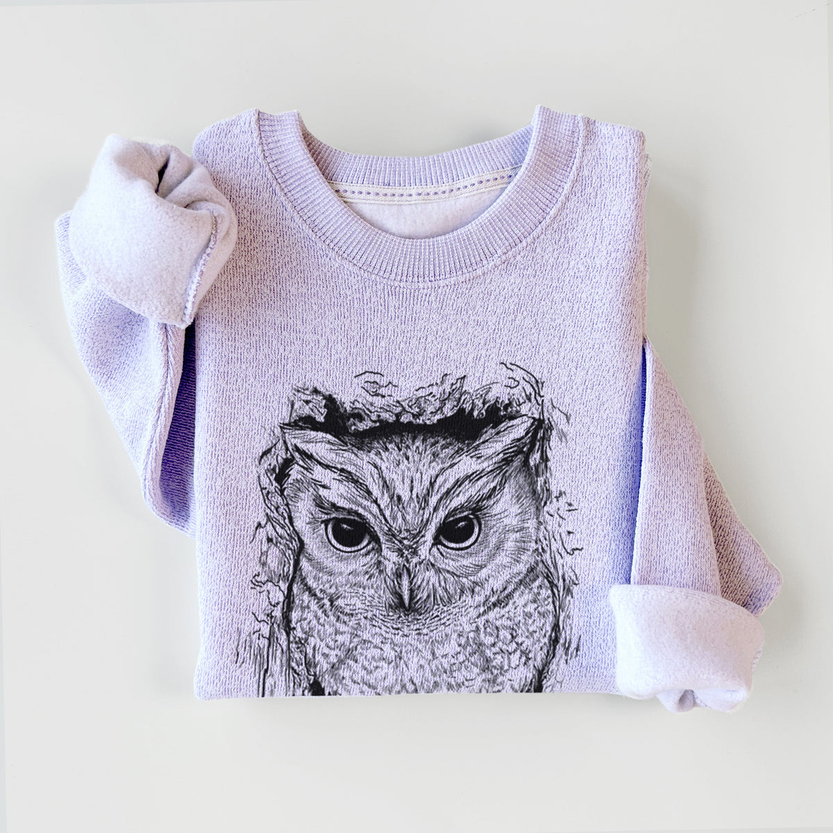 Eastern Screech Owl - Megascops asio - Knit Sweatshirt